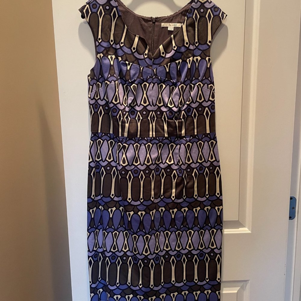 Boden Purpley-Blue & Gray Shift Dress Size 10